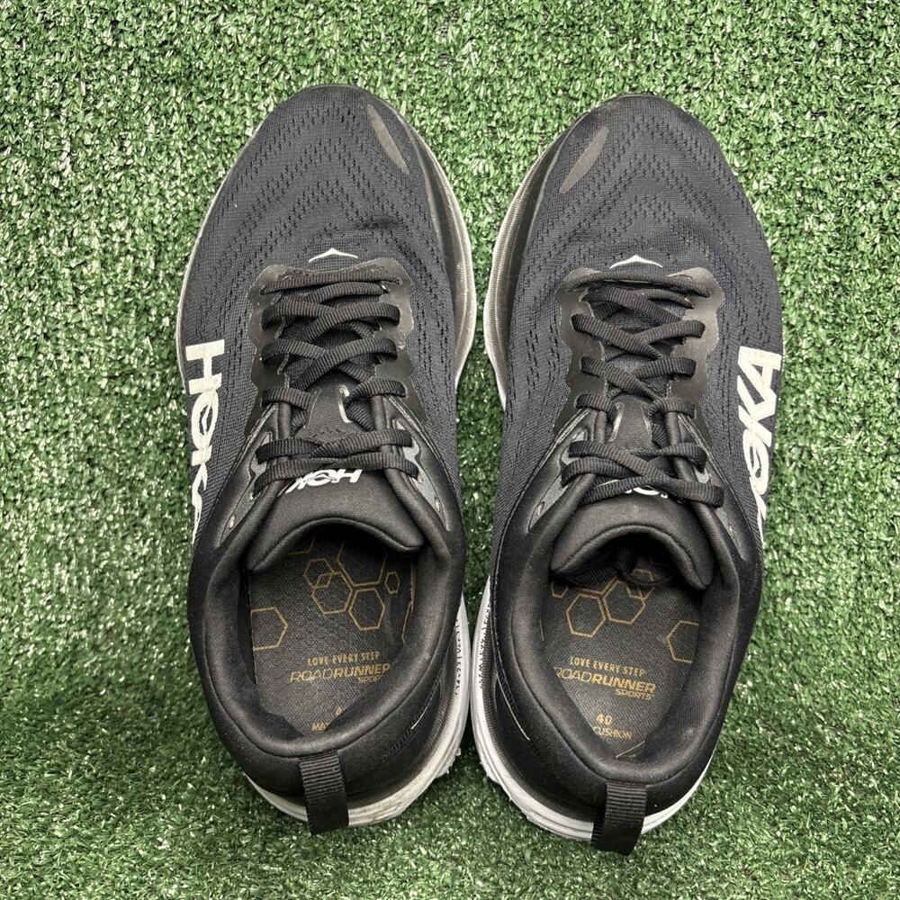 Hoka ONE ONE Bondi 8 Women's Size 9.5 Wide Running Shoes Black Athletic Sneakers - Picture 5 of 12